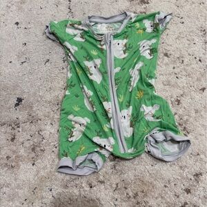Little Sleepies Green Koala Baby Romper 3-6mo
